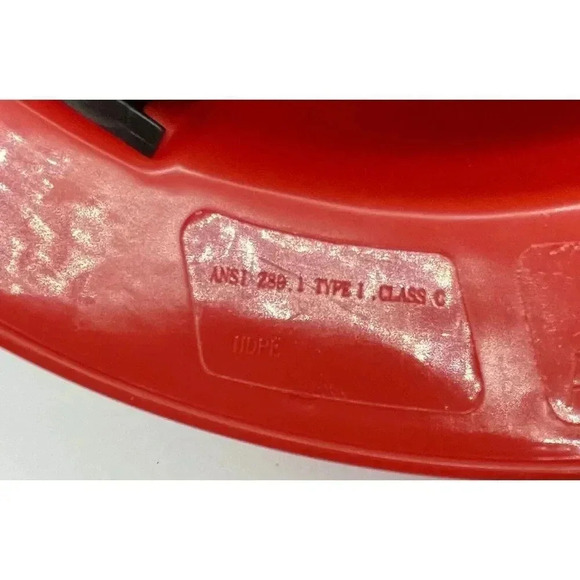 ACERPAL Full Brim Vented Red Finish Construction Hard Hat Work OSHA Approved - Picture 5 of 12